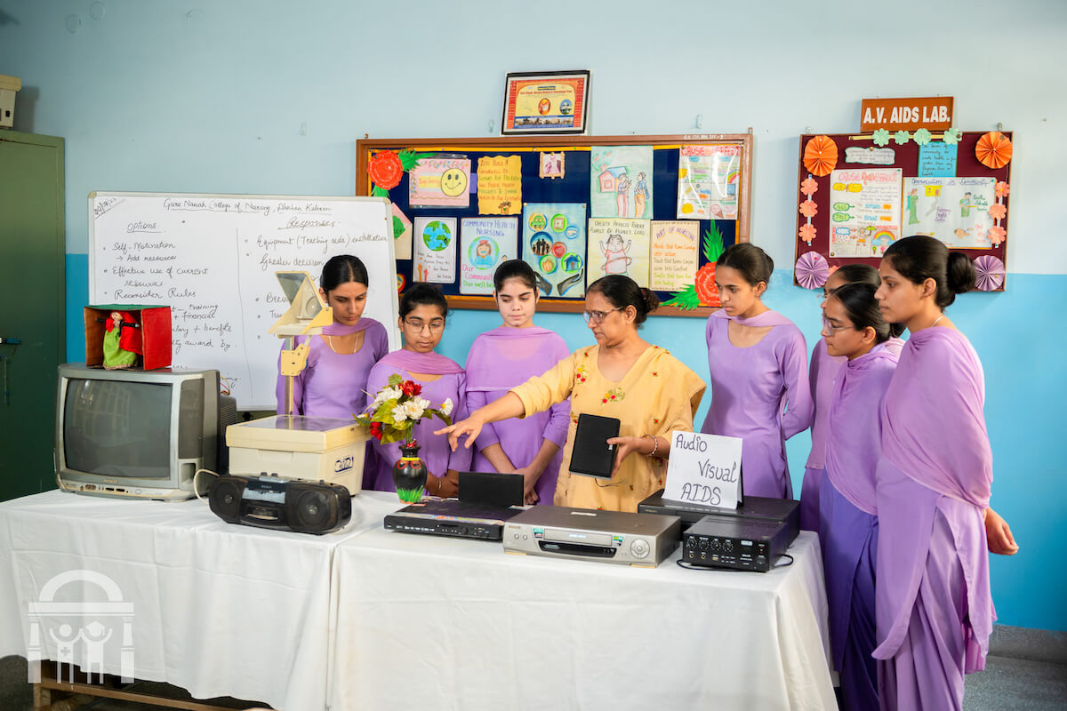 Audio visual aids room at Guru Nanak Paramedical College Dhahan Kaleran near Banga and Phagwara