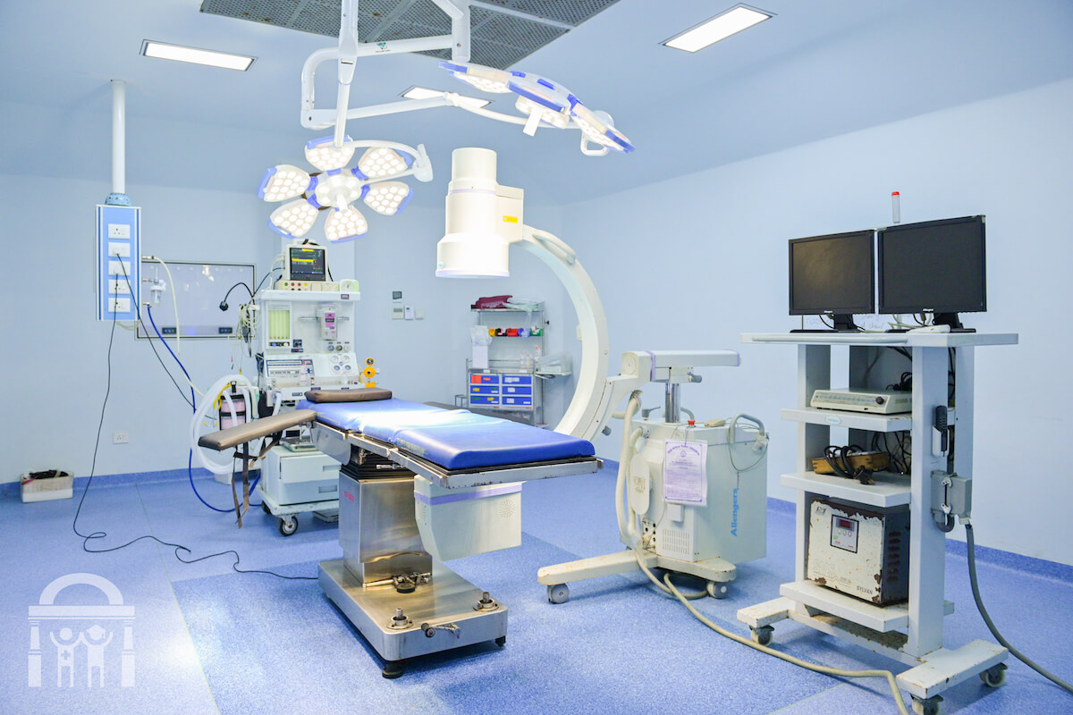 Empty sterile operating theatre at Guru Nanak Mission Hospital Dhahan Kaleran near Banga in Punjab